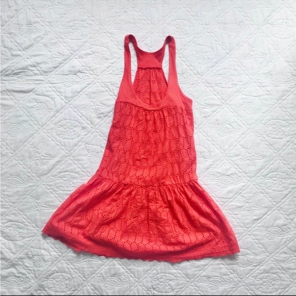 Unbranded Racerback Eyelet Lace Peplum Tank Red Size Small - Picture 3 of 7